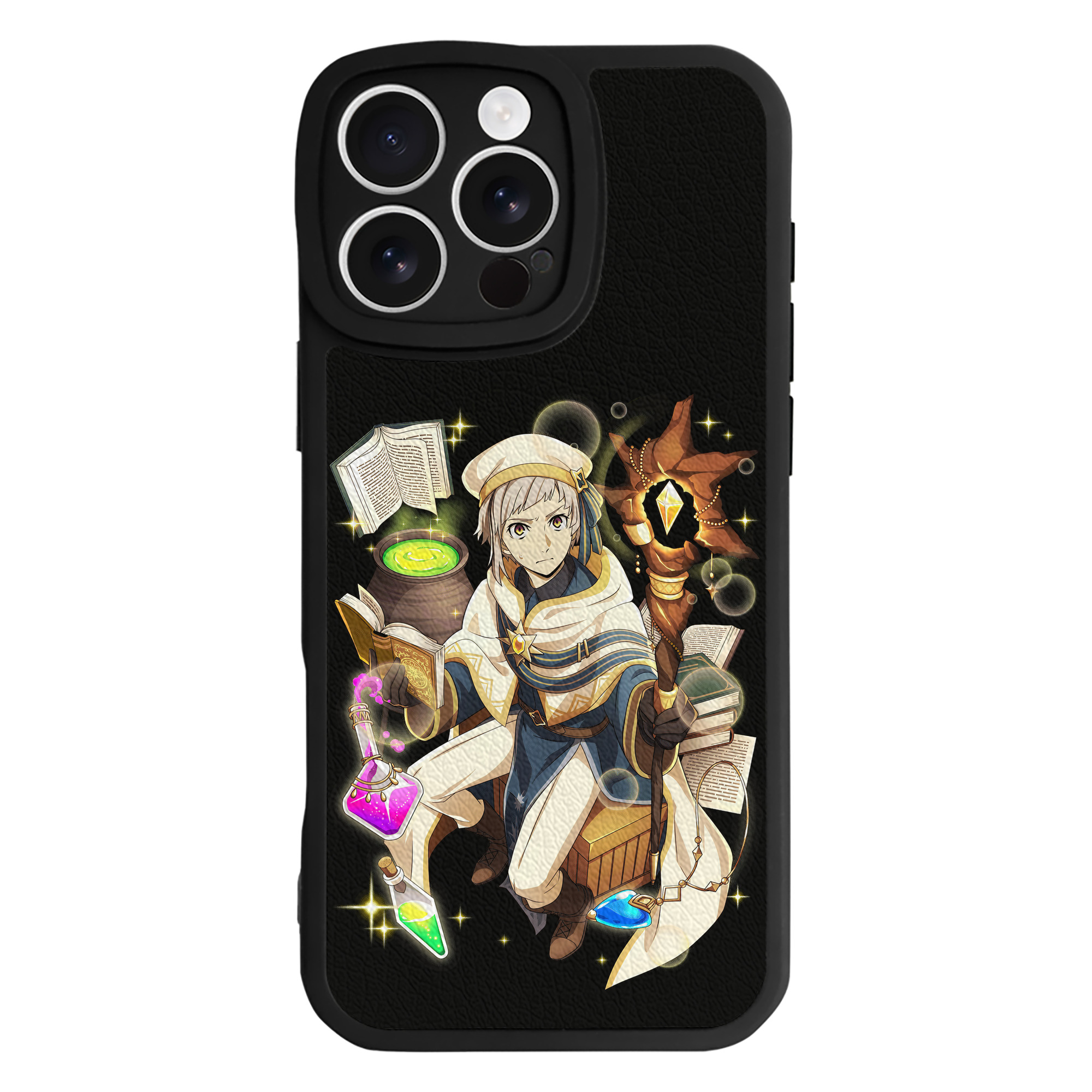 （画像用） 文豪ストレイドッグス Bungo Stray Dogs 【iPhone 16シリーズ対応】シリコンスマホケース（レザー調） 材質：シリコン